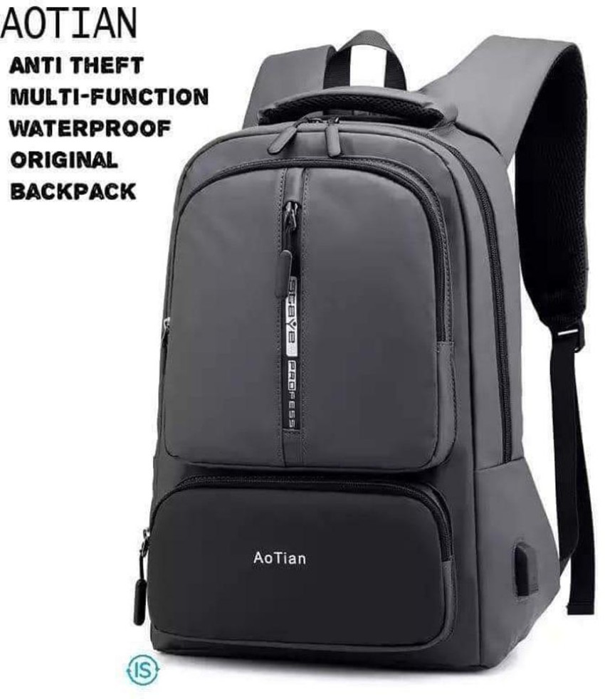 AweStuffs Anti Theft Water Resistant Premium Backpack with USB Charging  Point  Fashion Bag for 156 inch Laptop 30 Ltrs 30 L Laptop Backpack  Black  Price in India  Flipkartcom