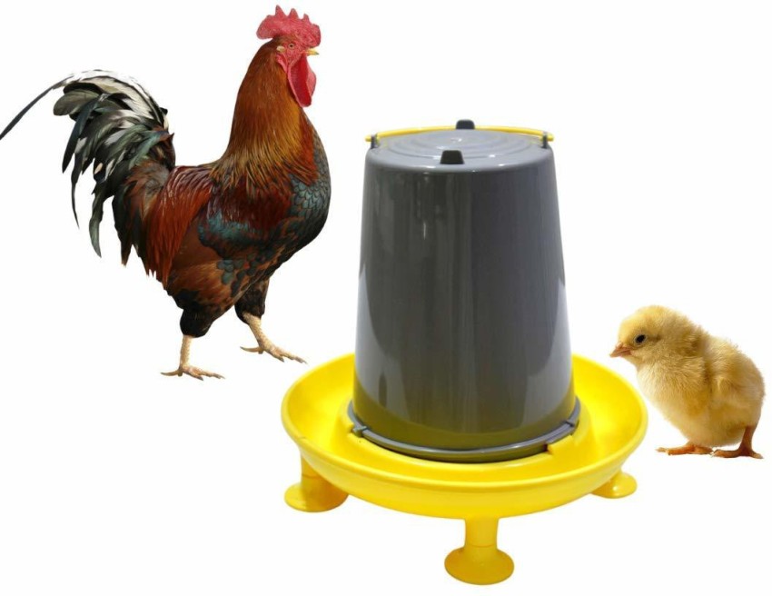Taiyo Pluss Discovery Poultry Water Feeder, Size: (34X22 cm) (LXH),  Automatic Hen & Chicken Poultry Water Feeder and All Other Types of Birds  (5L Capacity) (Yellow) Common Bird Feeder Price in India 