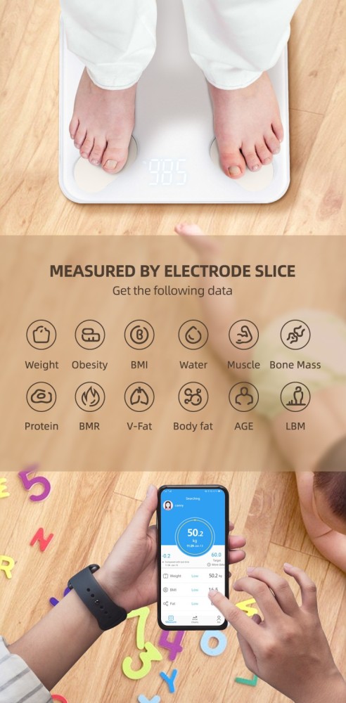 Smart BMI Digital Scale - Measure Weight and Body Fat - Most