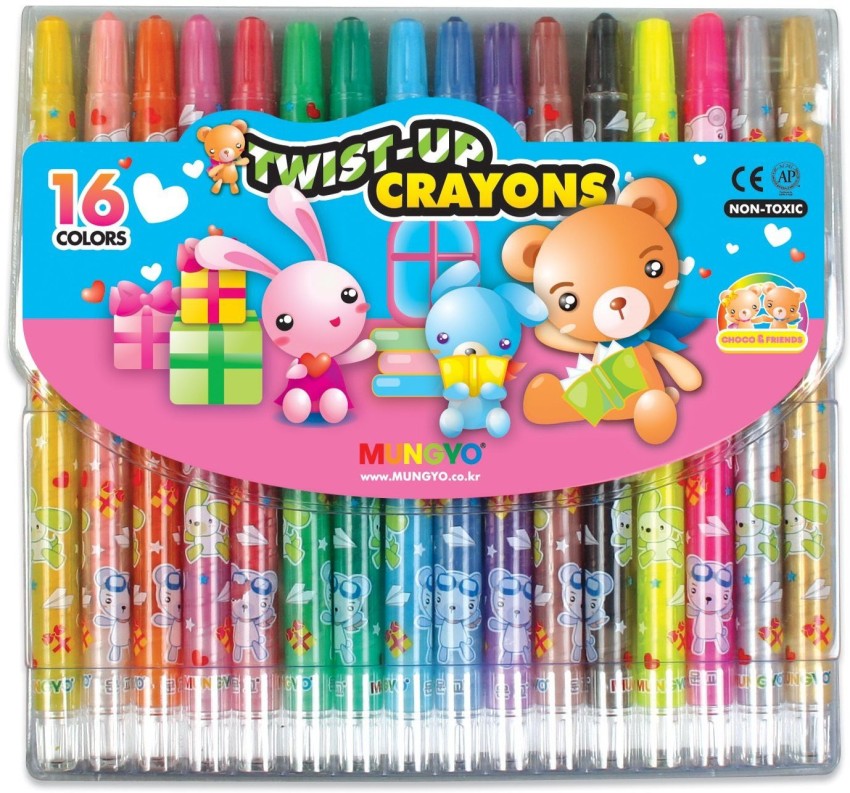 Mungyo Twist up crayons set of 16 Multicolor colors