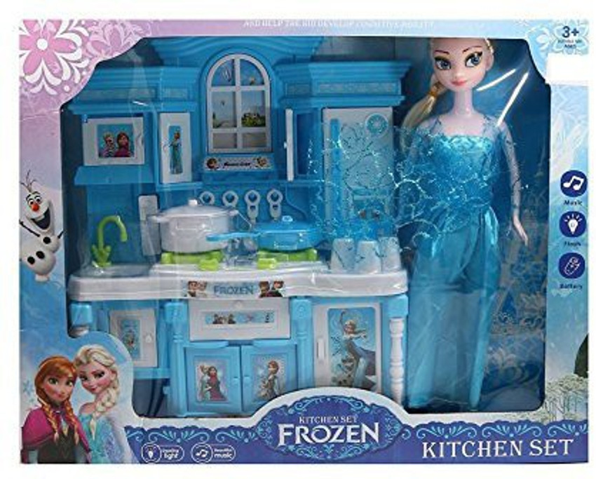 NSHIVA Frozen Barbie World Dream House Kitchen Set Frozen Barbie