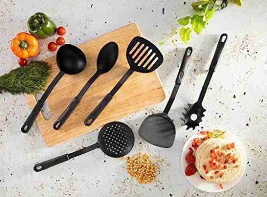 6pcs Kitchen Cooking Utensils Set, One-piece Plastic Nylon