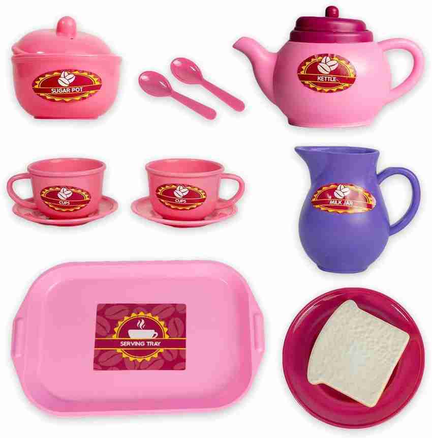 ARNIYAVALA Premium Quality Tea Party Set for Kids. 12Durable Plastic Pieces Safe and BPA Free for Childrens Tea Party and Fun Premium Quality Tea Party Set for Kids. 12Durable Plastic Pieces