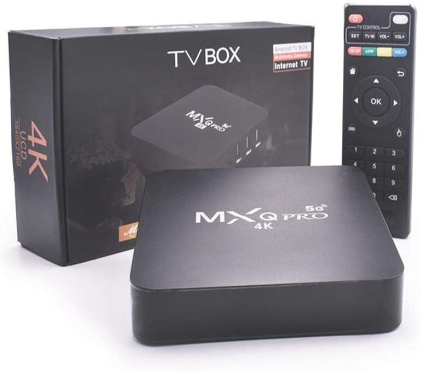 MXQ Pro 4K 5G Android TV Box with 2GB RAM/16GB ROM 64Bit Quad Core  Processor + 4K HDMI Cable Media Streaming Device - MXQ 