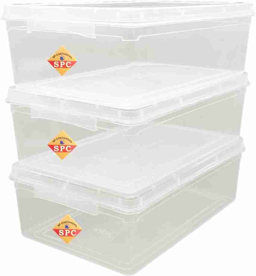 SPC Multipurpose Plastic Stackable Organizer Storage Container Box for  Books, Toys, Clothes, Grocery, Office Files, Set of 3, 11.5 liters Each Storage  Box Price in India - Buy SPC Multipurpose Plastic Stackable