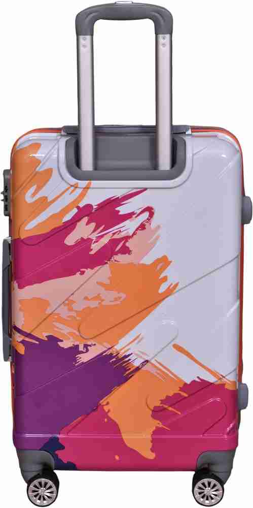 Swiss Era Sheraaj New Luggage Strolley Check in Suitcase 4 Wheels 28 inch Orange Price in India Flipkart