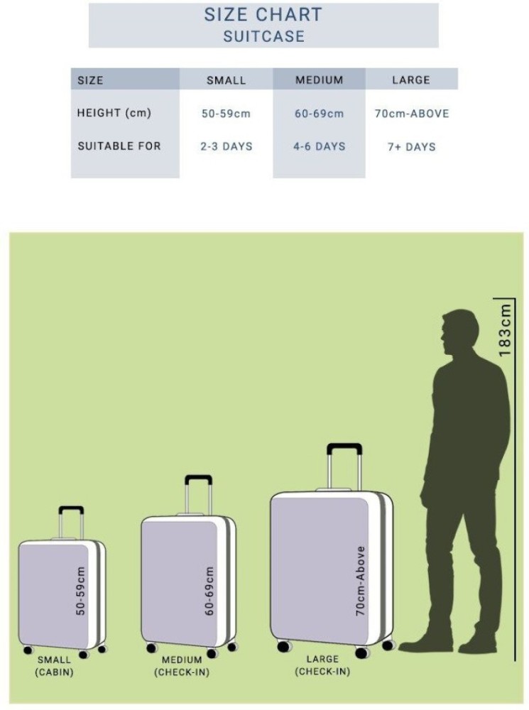 carry on duffel bag size chart