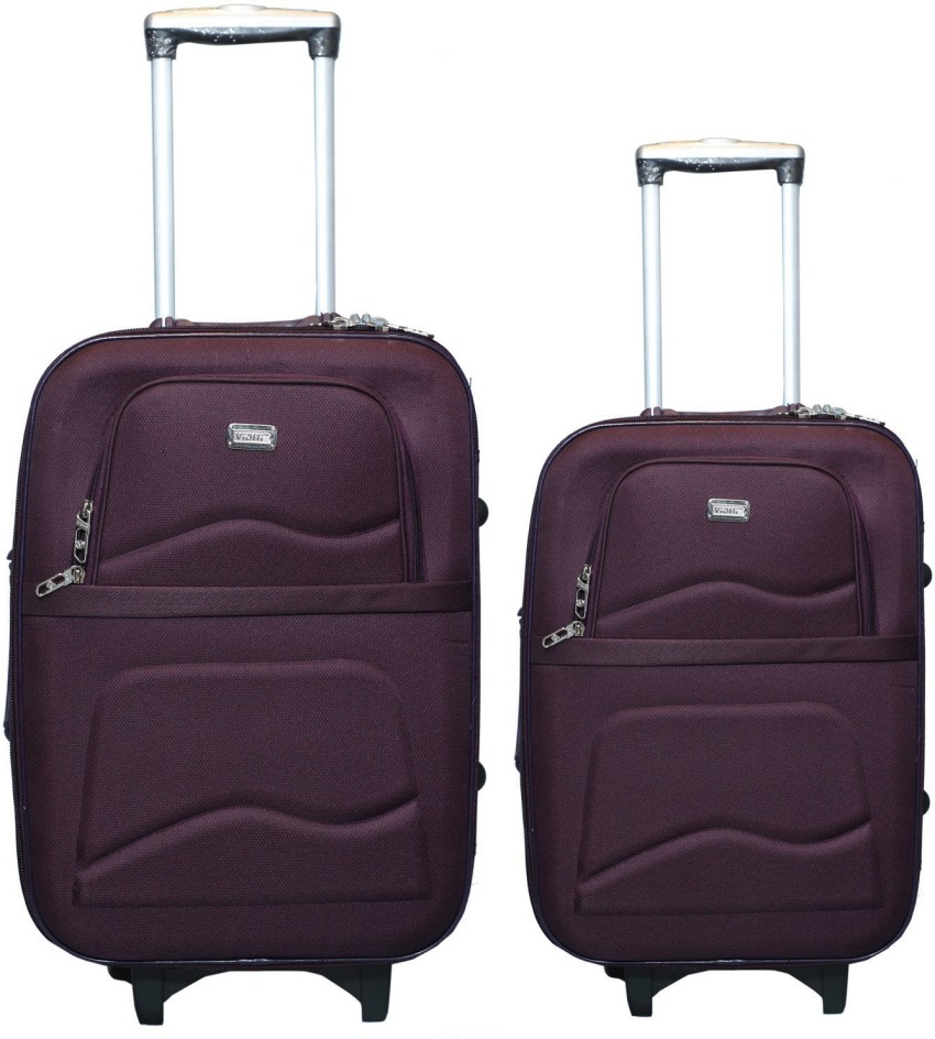 Buy VIDHI Polyester Softsided Suitcase Combo Set Pack of 2 (24