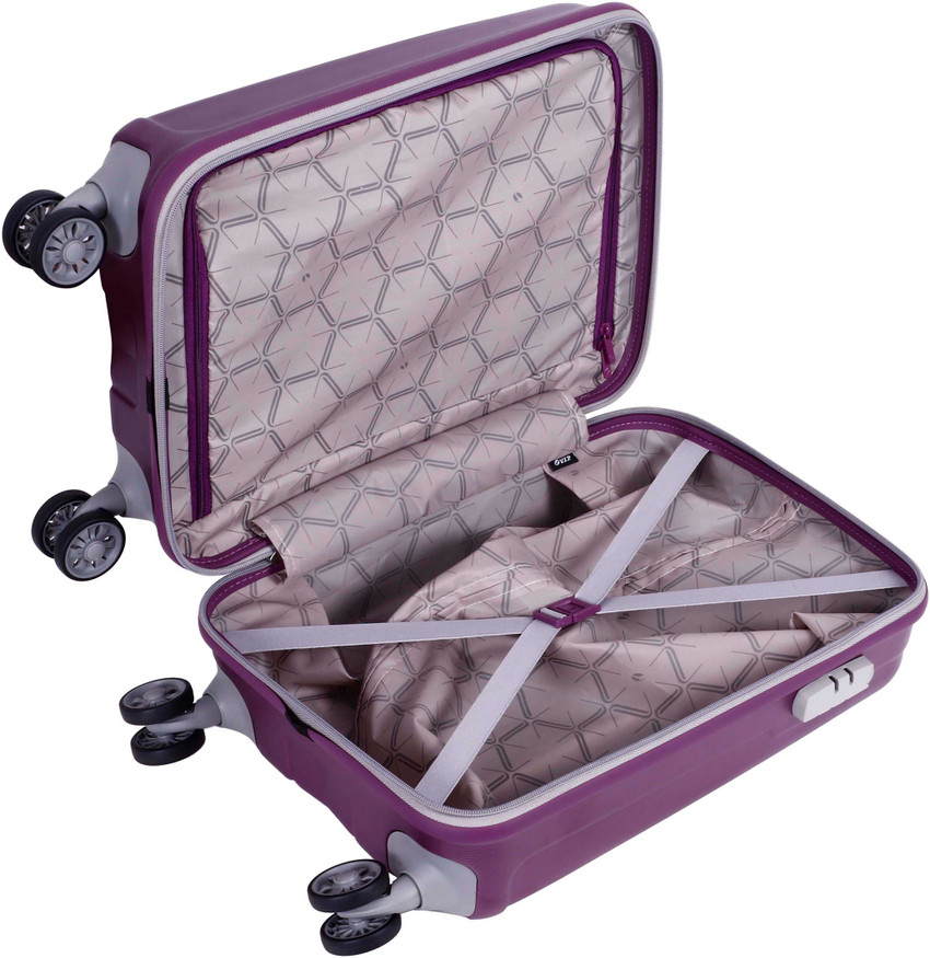 VIP ZAPPER STROLLY 55 360 CR.TEX BERRY Cabin Suitcase 4 Wheels 14 inch Berry Price in India Flipkart