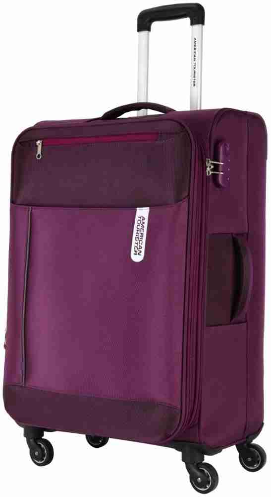 American tourister on sale purple trolley bag