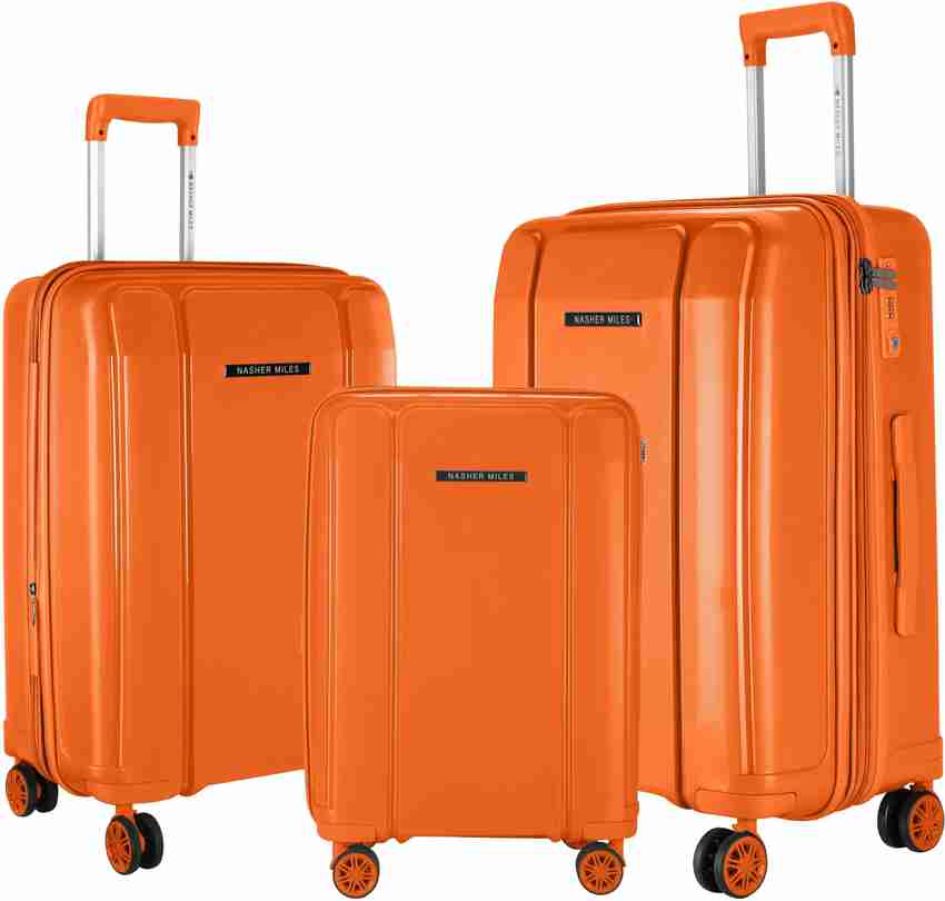 Orange hardside luggage sales