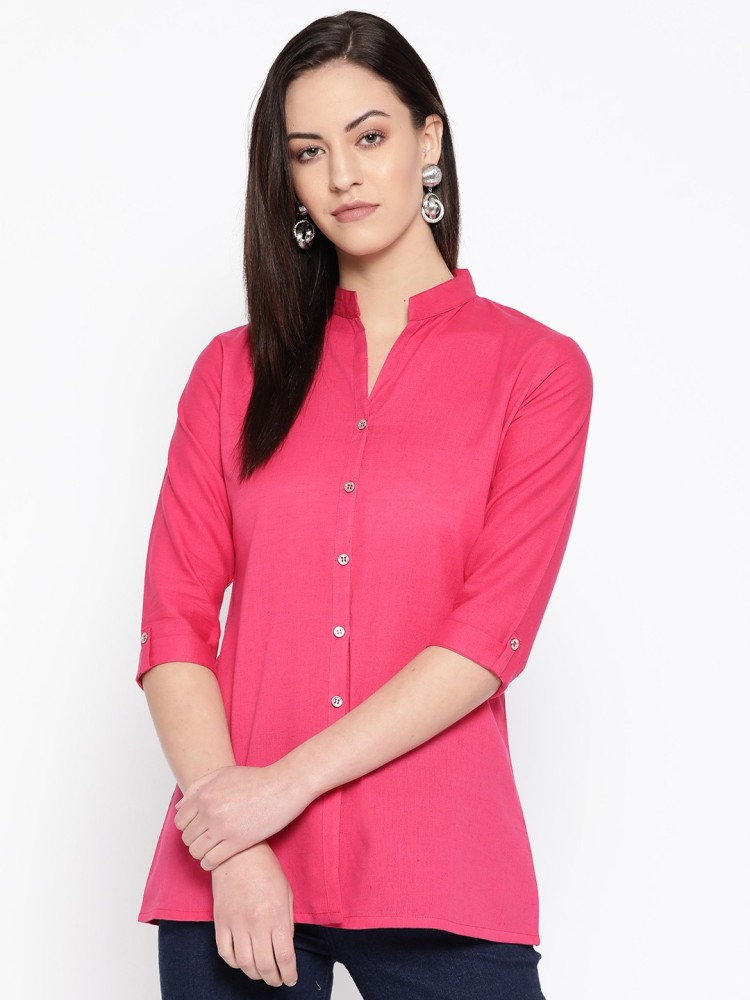 Buy Dark Sky Blue Shirts, Tops & Tunic for Women by VASTRAA FUSION Online