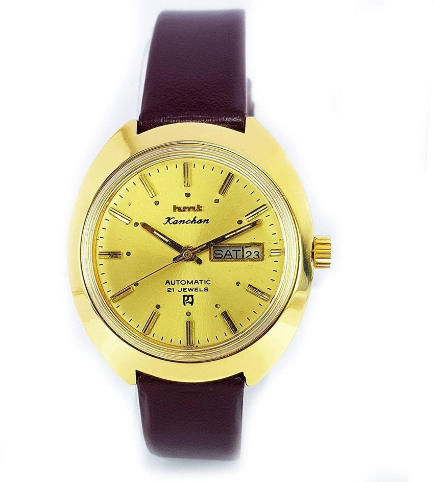 HMT kanchan Hmt Kanchan 21 Jewels Golden Rare Dial Day and Date
