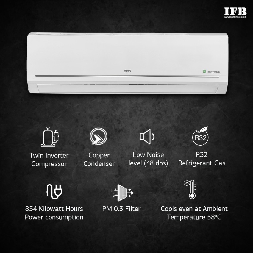 ifb 1.5 ton 5 star inverter split ac iaci18bd5g3c