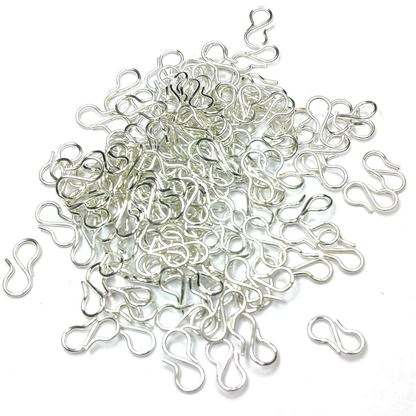 Mahabal Creations S Hooks Necklace Hooks Silver (100 Pieces) - S