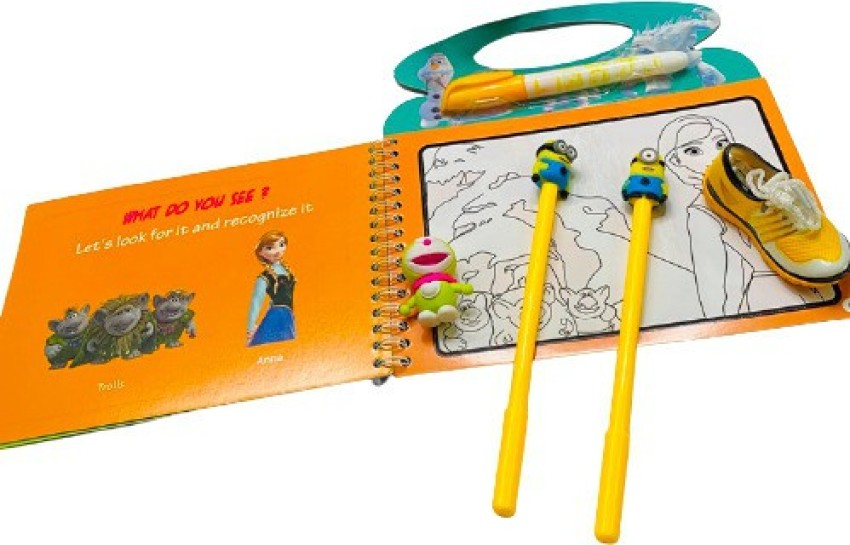 Tebru 2Pcs/Set Baby Water Coloring Pens Drawing Pen for Children Magic Painting Mat Book Kids Gift, Baby Water Coloring Pen,Baby Water Pen, Size