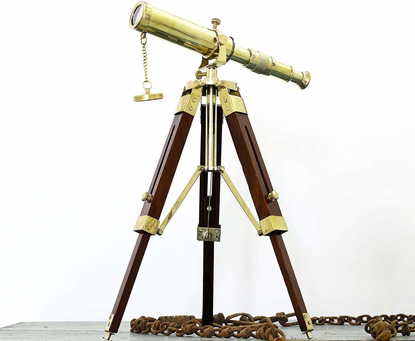 Buy Brass Telescope with Wooden Tripod Stand at 45% OFF Online