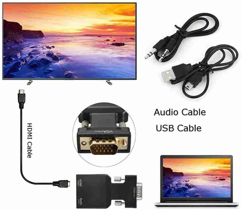 StoreIN Portable VGA to HDMI Adapter Converter with Audio Old PC