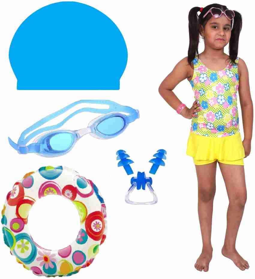 Swimming costume shop and goggles