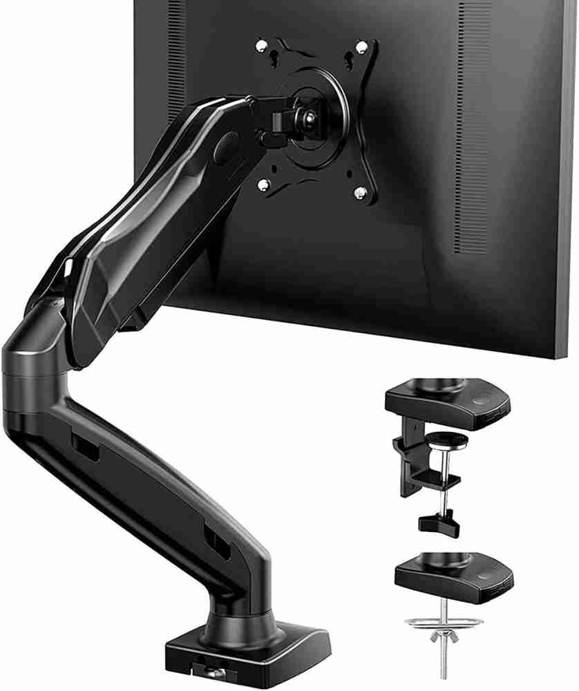audiovan Single Monitor Mount - Articulating Gas Spring Monitor Arm,  Adjustable VESA Mount Desk Stand with Clamp and Grommet Base - Fits 17 to  27 Inch LCD Computer Monitors Desk Mount Monitor Arm Price in India - Buy  audiovan Single Monitor