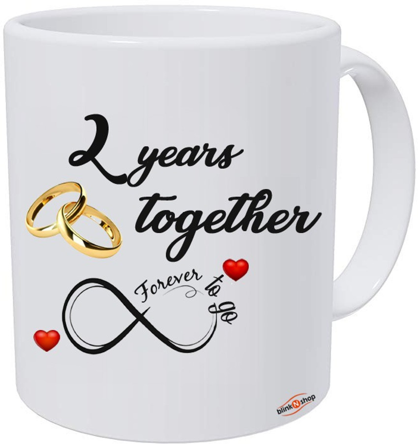 blinkNshop Happy 2nd Marriage Anniversary 2 year love Ceramic
