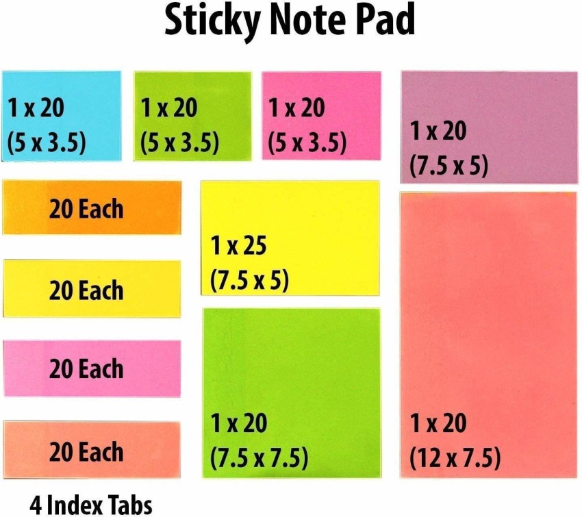 Color Sticky Notes, Size: 2x5 Inch at Rs 60/pack in Delhi