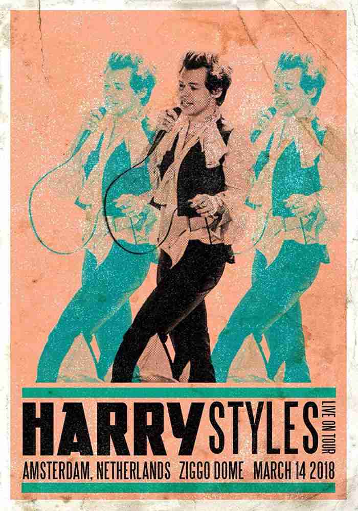 One Direction Poster - Harry Styles Poster - Vintage Music Poster(300GSM  Premium Matte Finish Art Paper, 13x19 inches, UNFRAMED, SELF ADHESIVE,  Multicolor 32) MADE IN INDIA Fine Art Print - Movies posters