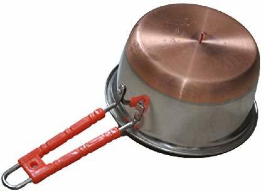 Stainless Steel Copper Bottom Tadka Pan Induction & Gas Stove Friendly  Saucepan Sauce Pot Milk PAN Teapot Tapeli Patila Bhagona 