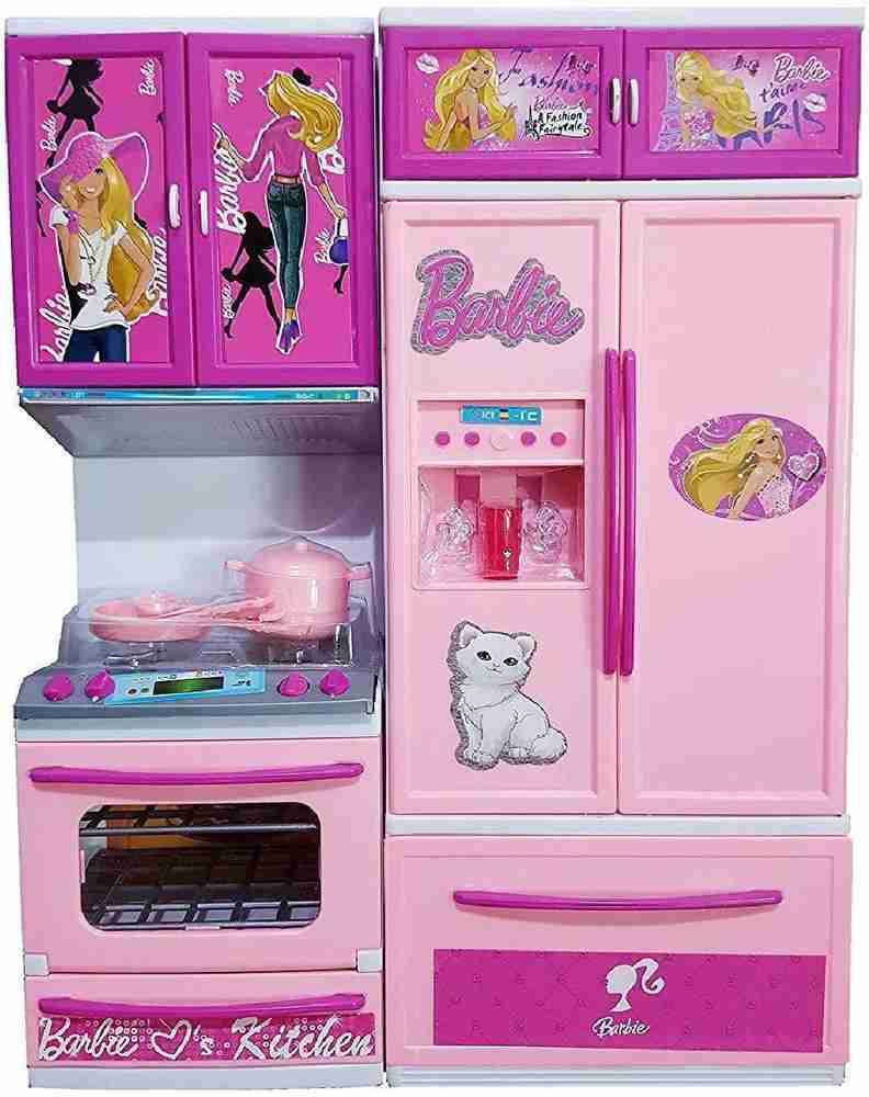 luasa Barbie Vogue Kitchen Set for Kids 2 Compartment Barbie