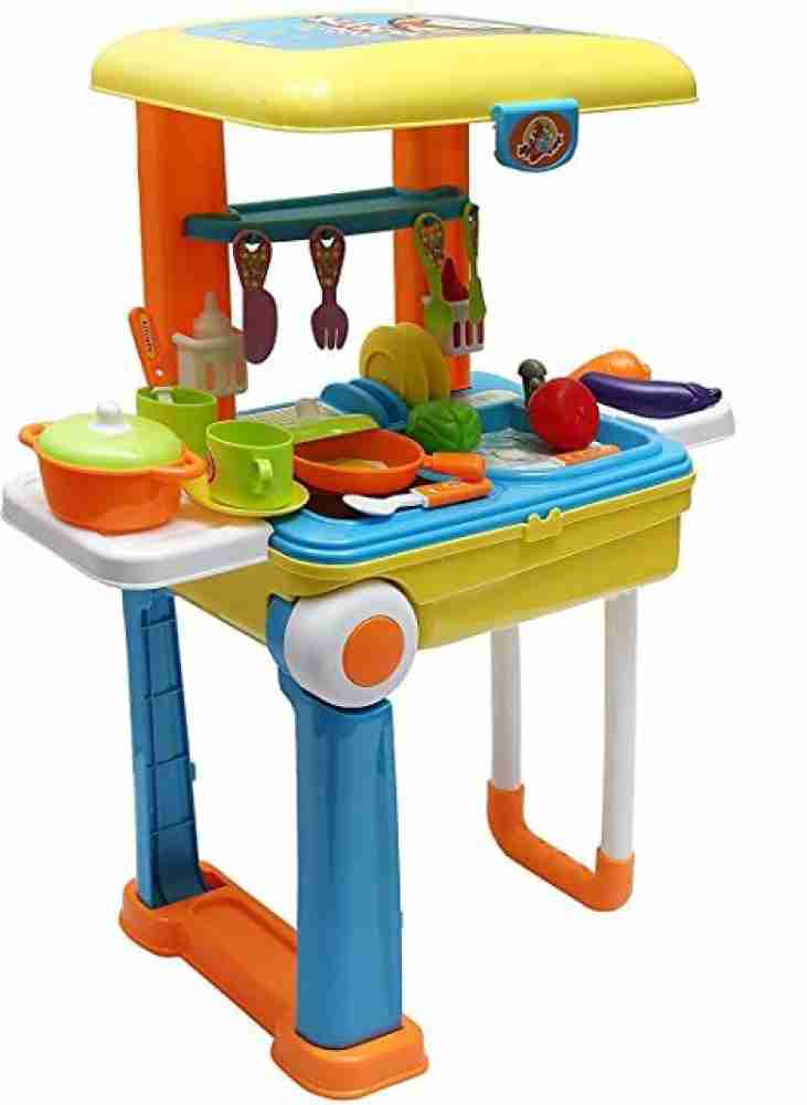 Buy Little Chef 2-in-1 Kitchen Play Set with Suitcase Trolley, Sound and  Lights Online India – MM TOY WORLD