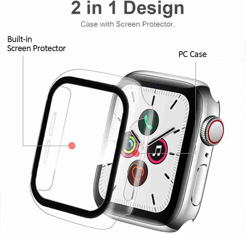 INCLU Screen Guard for Apple Watch 42mm Series 3 built in Screen Protector With Bumper Case Cover Set