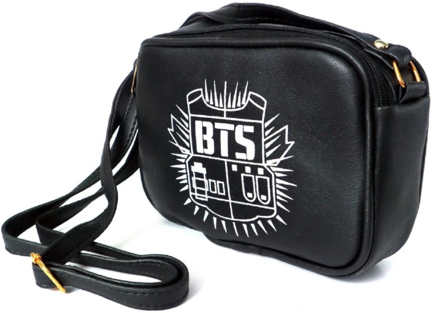 Pinklips Shopping BTS Bangtan Boys KPOP Theme Fan Art Black Leather Siling/Side  Bag -PINKHANGBTS_01_BLACK : : Bags, Wallets and Luggage