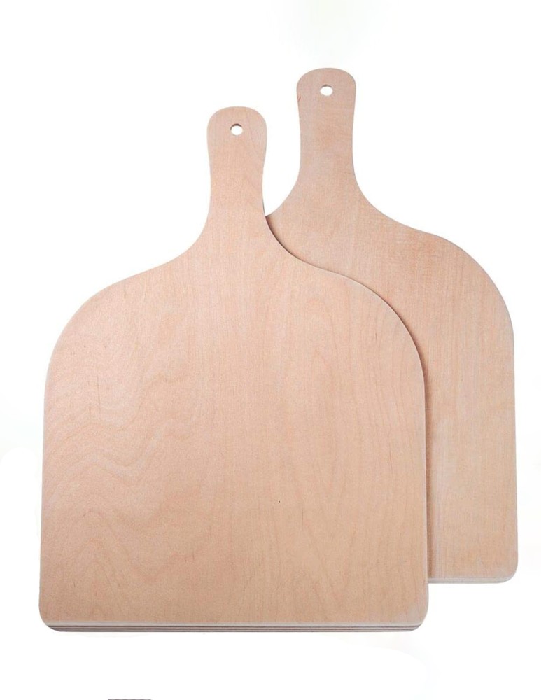Whittlewud Wood Pizza Peel, Pack of 2 Paddles For Stone, Oven or Grill,  Pizza Spatula for Transferring Breads & Pizzas into and out of a Hot Oven.  Wooden Spatula Price in India 