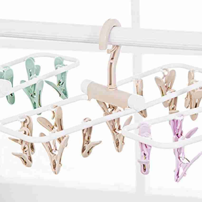 RA 8 Products Portable Hanger 12 Clips Folding Travel Clip & Drip Socks  Hangers, Portable Plastic Clothes Hanger Plastic Cloth Clips Price in India  - Buy RA 8 Products Portable Hanger 12 Clips Folding Travel Clip & Drip Socks  Hangers, Portable Plastic
