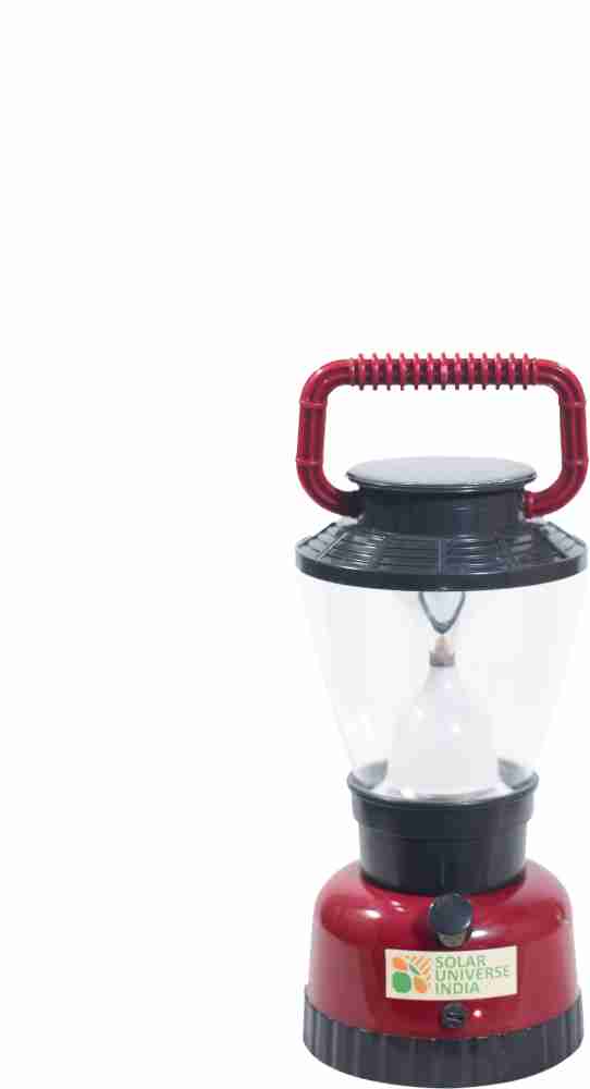 SOLAR UNIVERSE INDIA Solar LED Lamp cum Lantern with 360 degrees white LED  lighting, Fancy Body with Plastic Handle, inbuilt battery  solar panel  Modes hrs Lantern Emergency Light