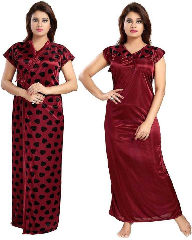 Be You Women Nighty with Robe - Buy Be You Women Nighty with Robe Online at  Best Prices in India