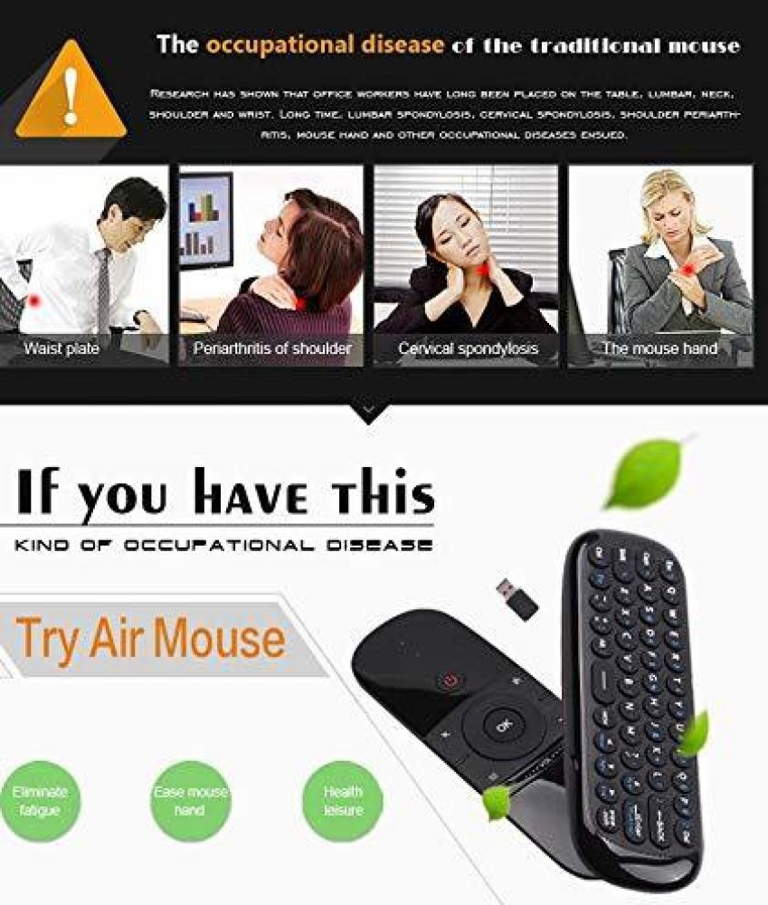 VIBOTON Air Mouse Mini Wireless Keyboard 3D Air Fly Mouse Remote Control  Learning 2.4GHz for Smart Android TV Box/Smart  TV/PC/Projector/HTPC/Xbox/Raspberry Pi 3 etc. Android TV Box, Smart TV, PC,  Projector, HTPC, Xbox,