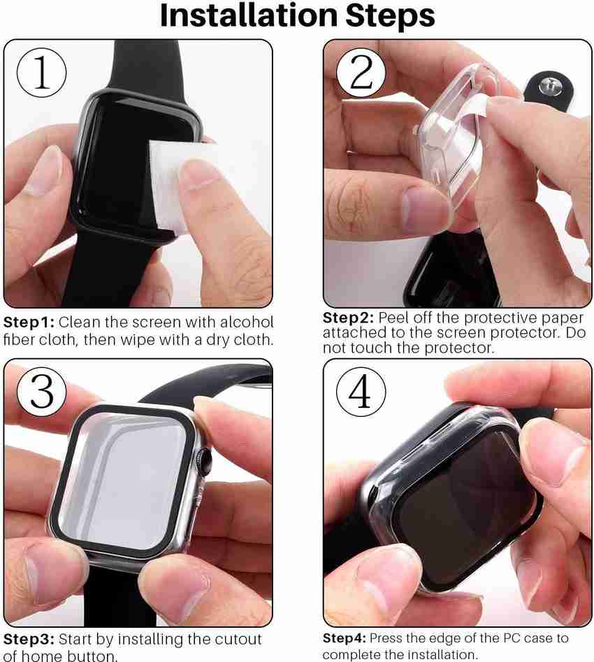 RAGRO Tempered Glass Guard for Apple Watch Case 38mm Series 3