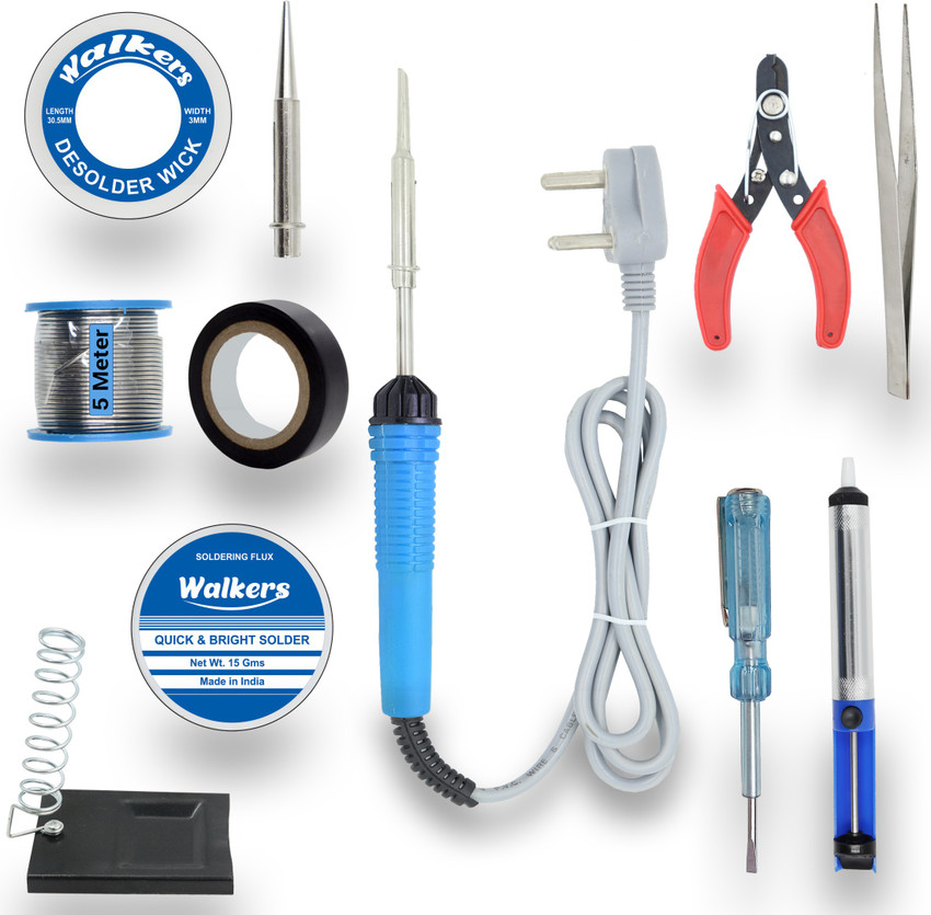Walkers Basic 11 in1 Mobile Soldering and Desoldering Equipment Tool Machine Combo Kit Set with Flux Paste and Wire 30 W Simple Price in India Buy Walkers Basic 11 in1 Mobile