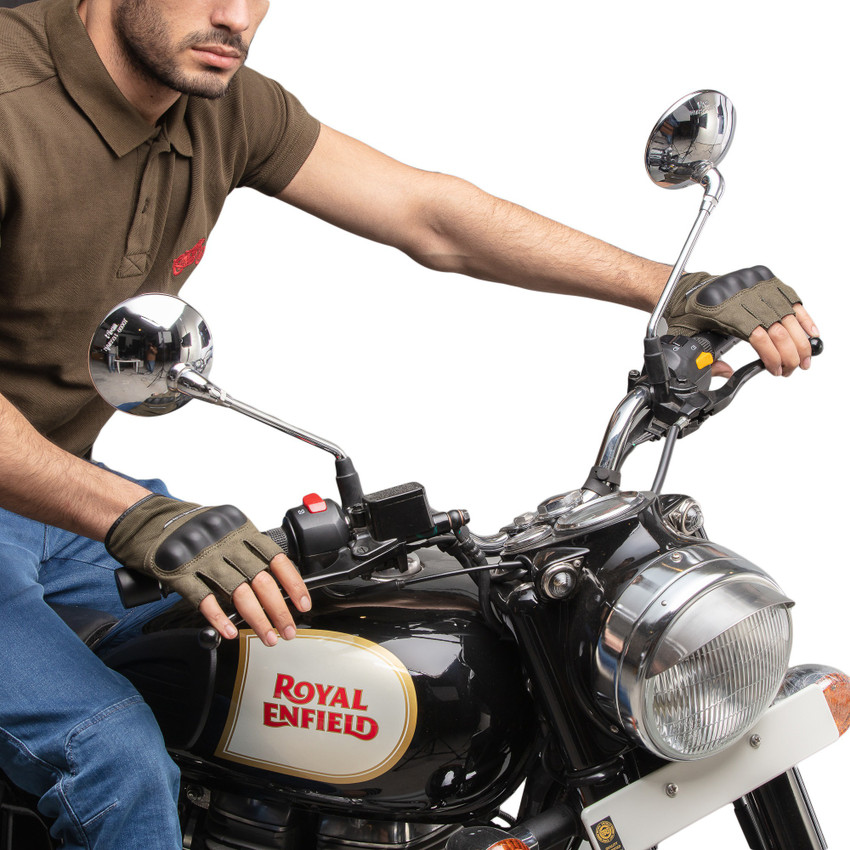 ROYAL ENFIELD Battle Half Gloves Riding Gloves Buy ROYAL ENFIELD