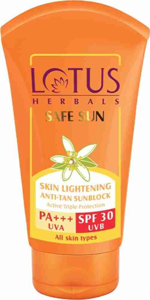 LOTUS HERBALS Sunscreen SPF 30 PA Safe Sun Skin Lightening Anti Tan Sunblock