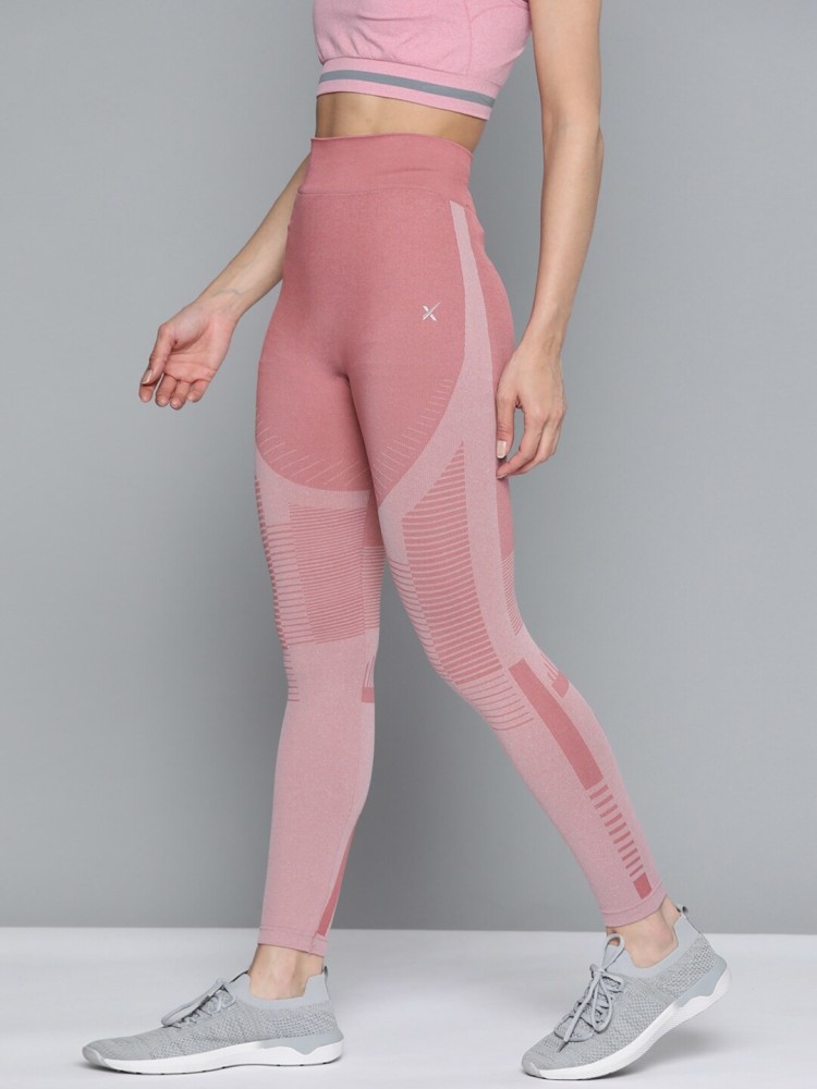 HRX by Hrithik Roshan Self Design Women Pink Tights Buy HRX by