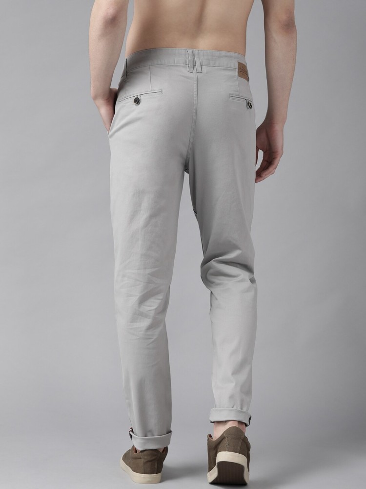 Buy Grey Ankle Length Stretch Chinos Online at Muftijeans