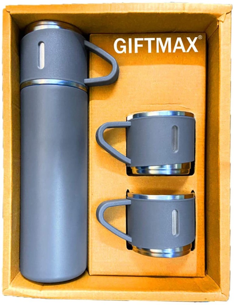 GiftMax Vacuum Insulated Thermos Flask Stainless Steel Hot & Cold