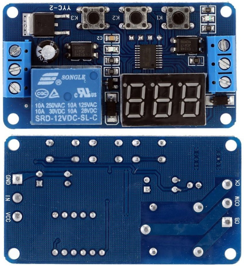 Time Delay Module LED Display Adjustable Timer Relay Automation Control  Switch Module(5V)