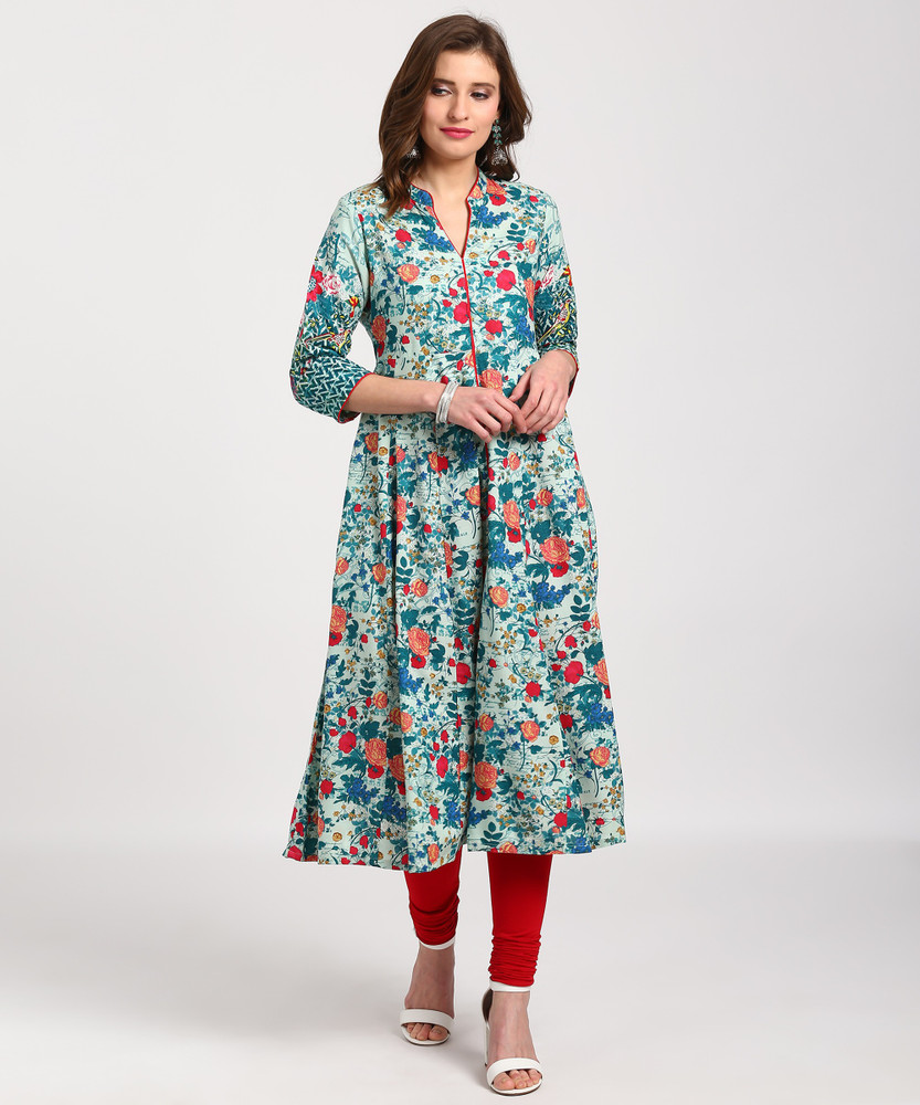 RANGRITI Casual Floral Print Women Kurti