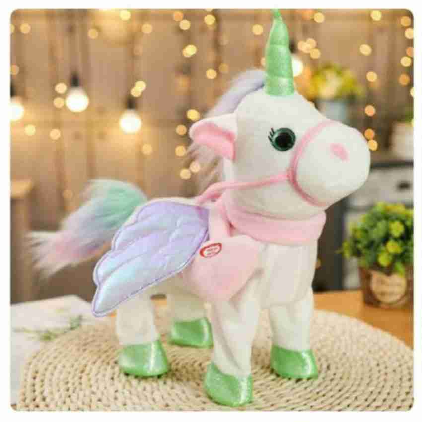 Amaflip Musical Unicorn Walking Toy with Remote Control Sound Effect Unicorn Soft Toy for Kids Musical Unicorn Walking Toy with Remote Control Sound Effect Unicorn Soft Toy for Kids