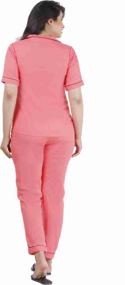 Ameerah Women Blue Color Nightsuit Set and Lower and Pajama Set