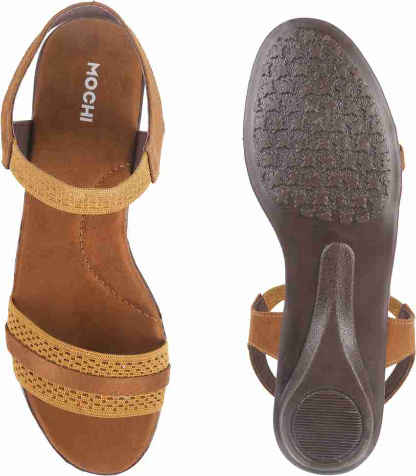 MOCHI Women Tan Heels - Buy MOCHI Women Tan Heels Online at Best