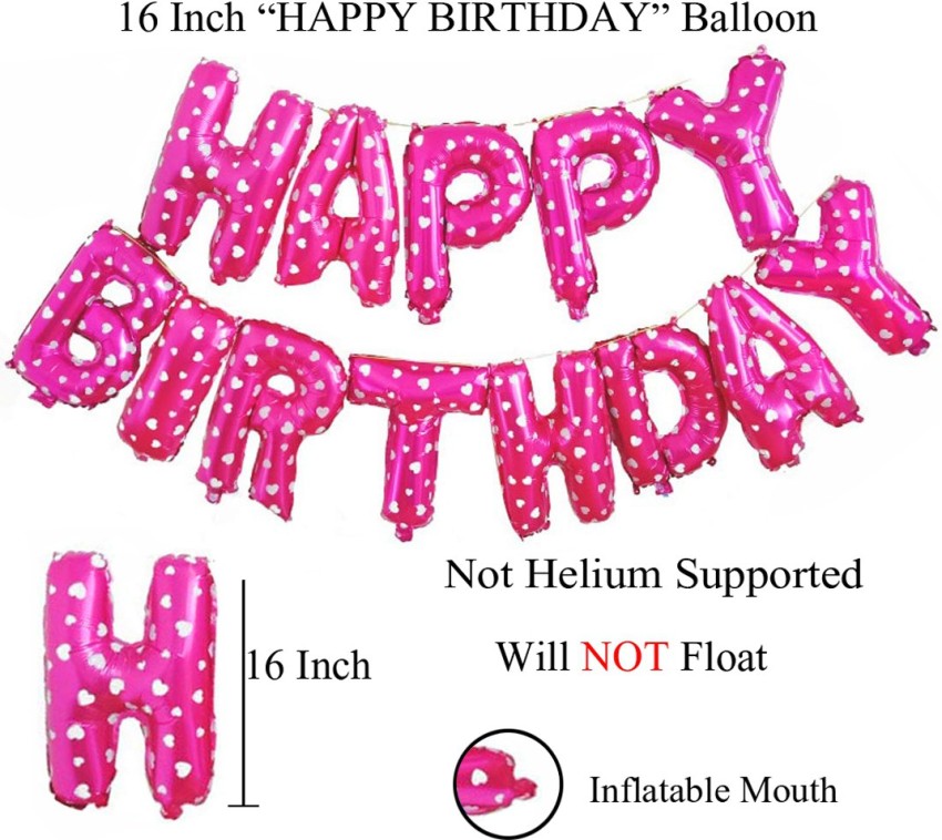 Buy AMFIN (Pack of 70) Happy Birthday Rosegold Letter Foil Balloon